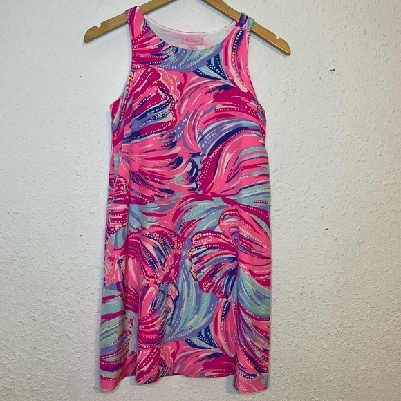 Lilly Pulitzer Jackie Shift Silk Sleeveless Mini Dress in Oh My Guava XXS - Picture 3 of 8